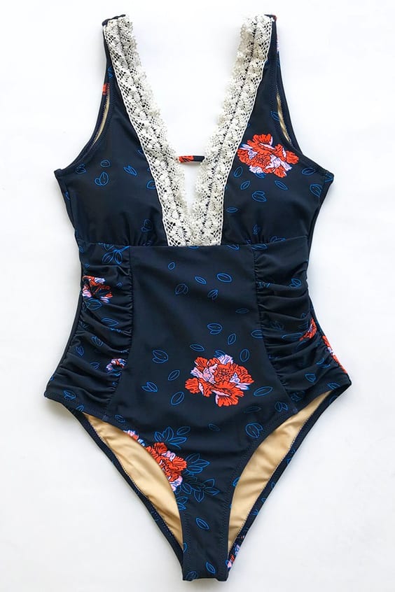 MOONLIGHT SHADOW LACE ONEPIECE SWIMSUIT