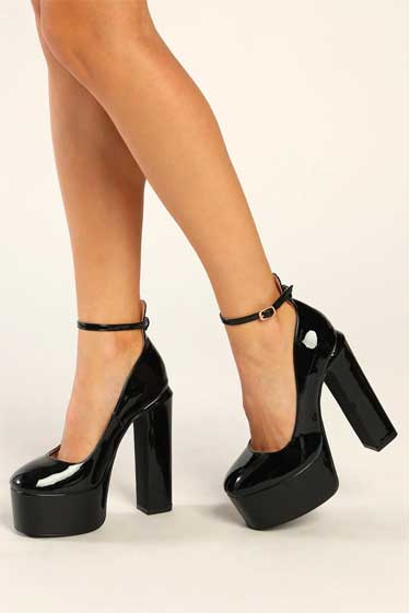 platform ankle pumps
